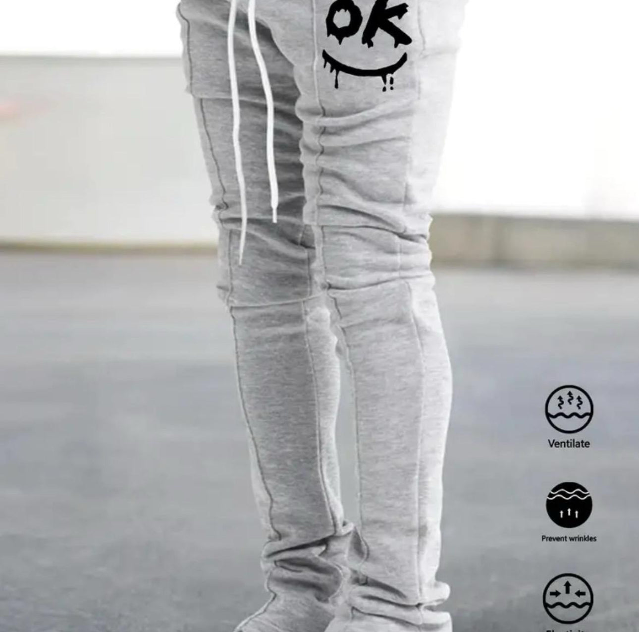 Men's Hip Hop Style Flared Trousers - Stretchy Joggers for Performance and Leisure Activities