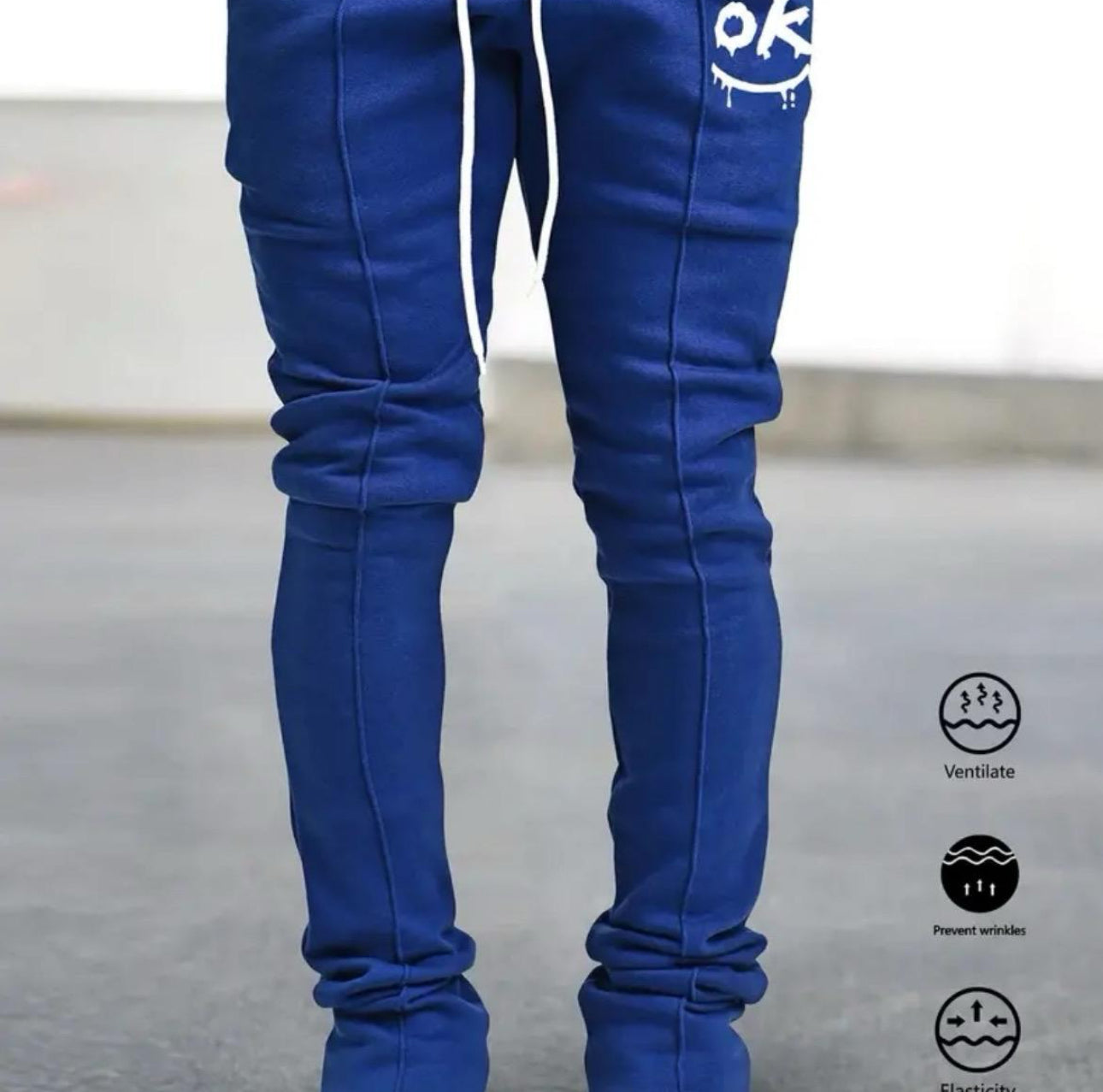 Men's Hip Hop Style Flared Trousers - Stretchy Joggers for Performance and Leisure Activities