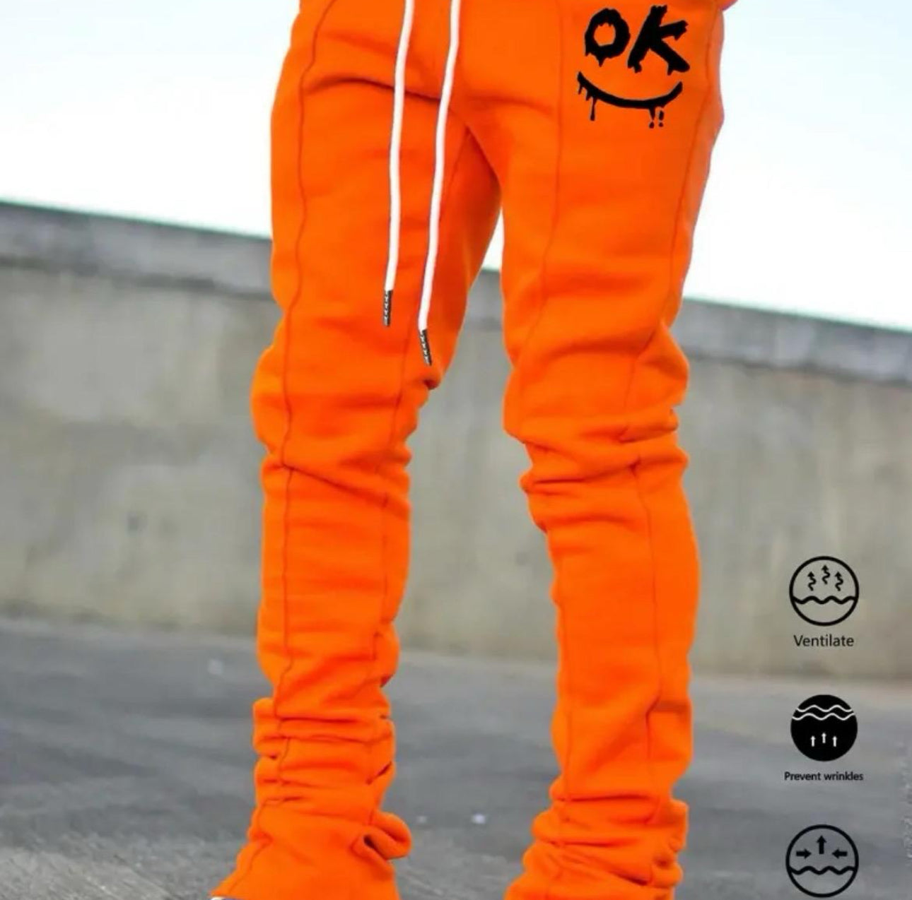 Men's Hip Hop Style Flared Trousers - Stretchy Joggers for Performance and Leisure Activities