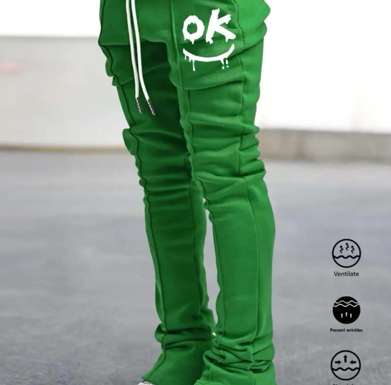 Men's Hip Hop Style Flared Trousers - Stretchy Joggers for Performance and Leisure Activities